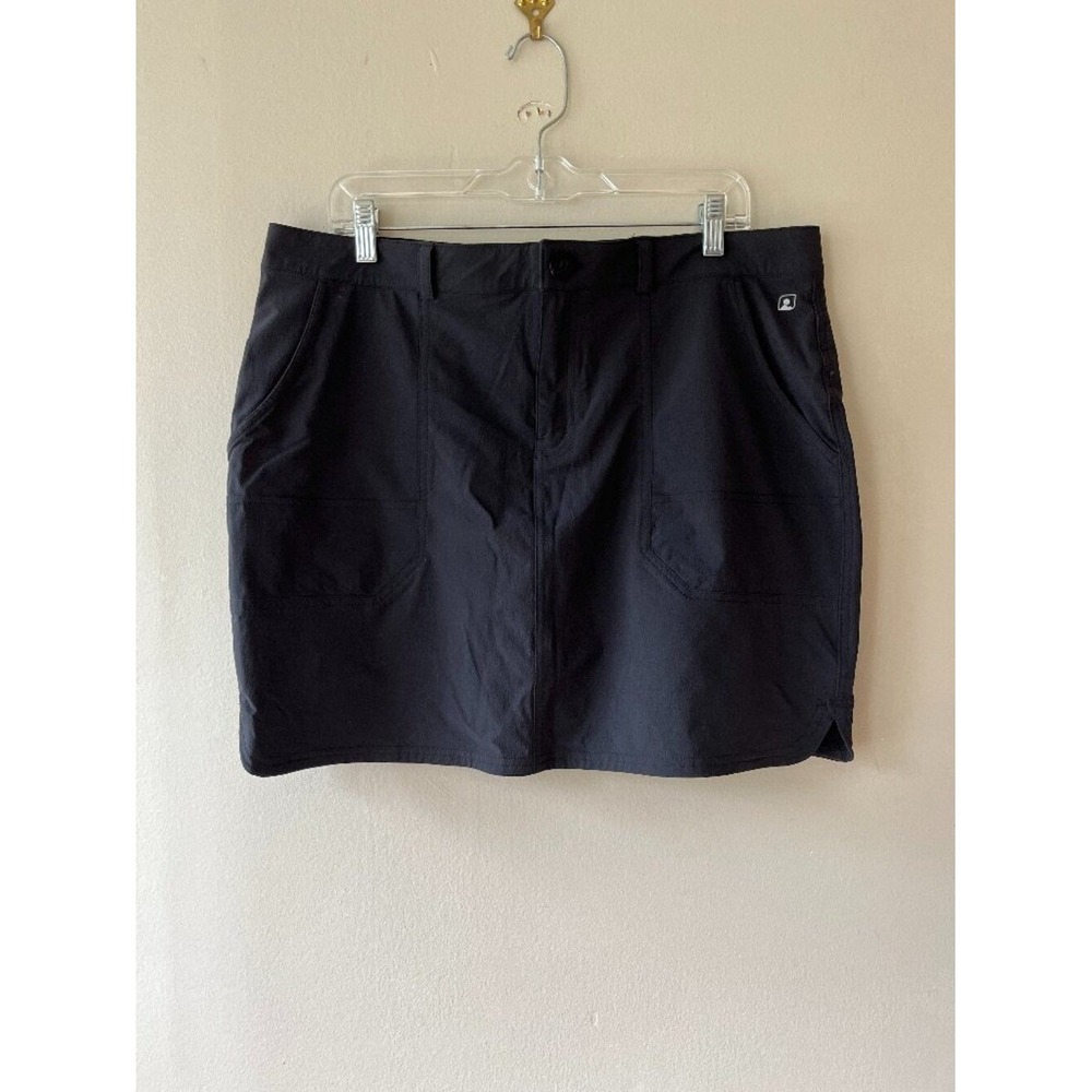 EMS Sz 14 Eastern Mountain Sports Active Wear Casual Black Skort Pockets